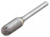 Dormer Solid Carbide Rotary Bright Burr Ball Nosed Cylinder 12.7mm x 6mm