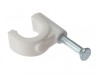 ForgeFix Cable Clip Round White 7-8mm Box 100