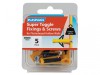 Plasplugs Super Toggle Fixings & Screws (Pack 5)
