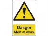 Scan Danger Men At Work - PVC 400 x 600mm