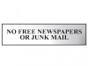 Scan No Free Newspapers Or Junk Mail - Chrome 200 x 50mm