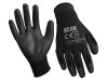 Scan Black PU Coated Gloves - Medium (Size 8) (Pack 12)