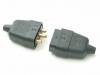 SMJ 10 Amp 3 Pin Rubber Plug & Socket - Black