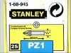Stanley Pozidriv 1pt Bit 25mm 1 x 25 1-68-945B