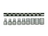 Teng M1210 Socket Clip Rail TX-E 9pc 1/2in Square Drive