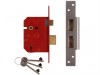 UNION 2234E 5 Lever BS Mortice Sash Lock Plated Brass Finish 67mm 2.5 in Visi