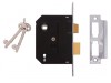 UNION 2295 2 Lever Mortice Sash Lock Polished Brass 63mm 2.5in Box