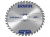 IRWIN Circular Saw Blade 250 x 30mm x 40T ATB
