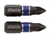 IRWIN Impact Screwdriver Bits PZ1 25mm Pack of 2
