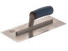 Faithfull Soft Grip Notched Trowel Stainless Steel 11 x 4 1/2in