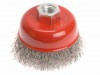 Faithfull Wire Cup Brush 80 x M14 x 2 Stainless Steel 0.30mm