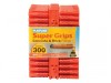 Plasplugs RP 187 Solid Wall Super Grips™ Fixings Red (300)