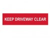 Scan Keep Driveway Clear - PVC 200 x 50mm