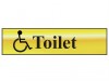 Scan Disabled Toilet - Polished Brass Effect (200 x 50mm)