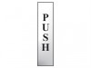 Scan Push Vertical - Chrome 200 x 50mm