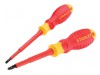 Stanley Tools FatMax VDE Insulated Pozi & Slotted Screwdriver Set, 2 Piece