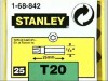 Stanley Torx Insert Bit T20 25mm (1 x 25) 1-68-842B