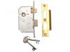 UNION 2277 3 Lever Mortice Sash Lock Polished Brass 65mm 2.5in Visi