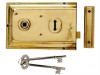 Yale Locks P334 Rim Lock Brass Finish 156 x 104mm Visi