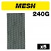 TREND AB/HLF/240M MESH 1/2 SAND SHEET 5PC 115 X 230MM 240G