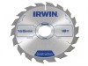 IRWIN Circular Saw Blade 165 x 30mm x 18T ATB