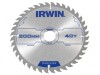 IRWIN Circular Saw Blade 200 x 30mm x 40T ATB