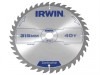 IRWIN Circular Saw Blade 315 x 30mm x 40T ATB