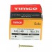 TIMCO Solo Woodscrew PZ2 CSK ZYP 5.0 x 40 200 PCS Box
