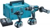 MAKITA DLX2040TJ 18V 5Ah  LXT Brushless Twinpack in Stacking Case